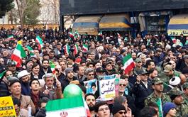 حضور کارکنان و کارگزاران حج و زیارت در راهپیمایی 22 بهمن